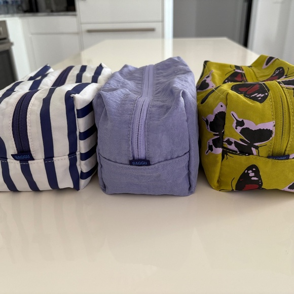 3 X BAGGU Dopp Kit ~ Iris ~ Marine ~ Butterfly - Picture 7 of 11